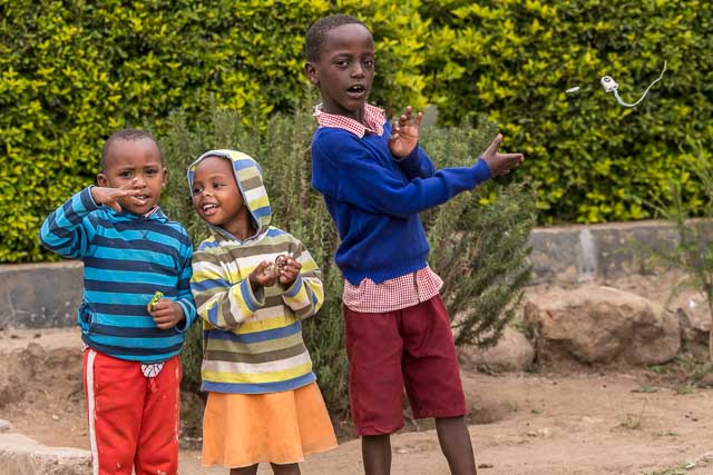 Nothing here Three children looking in camera