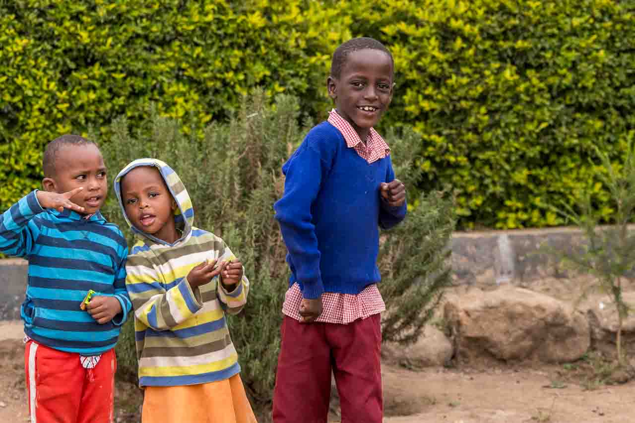 watoto wanacheze nje ya The Ark